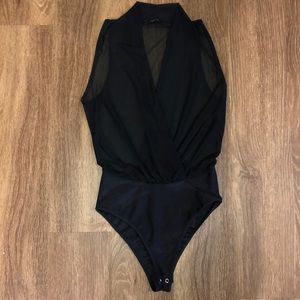 Black Mesh Bodysuit